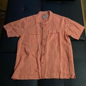 Bruno Men's Casual Button Down Shirt - Orange